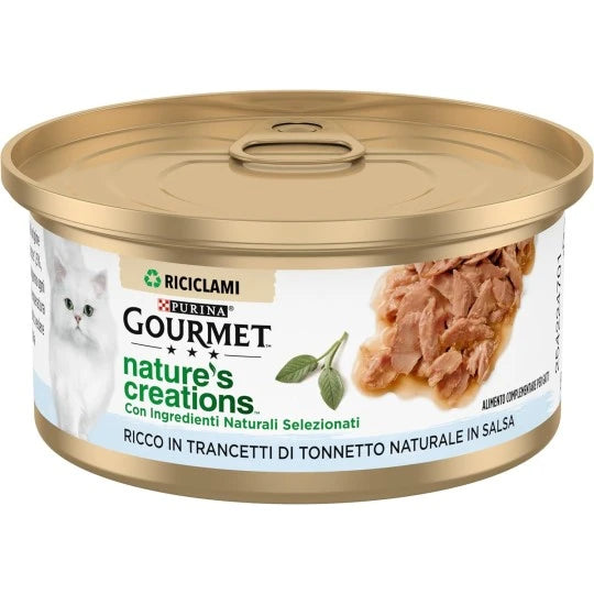 GOURMET PURINA NATURE'S CREATIONS CON TONNETTO IN SALSA 70 GR