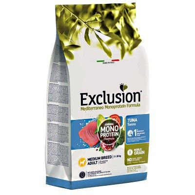 EXCLUSION MEDIUM BREED ADULT CON TONNO KG 3.