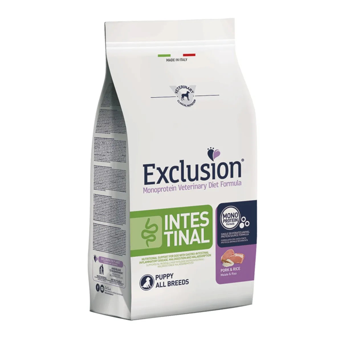 EXCLUSION INTESTINAL PUPPY ALL BREEDS CON MAIALE E RISO KG 12.