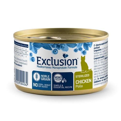 EXCLUSION CAT STERILIZZATO GIANT CON POLLO 85 GR.