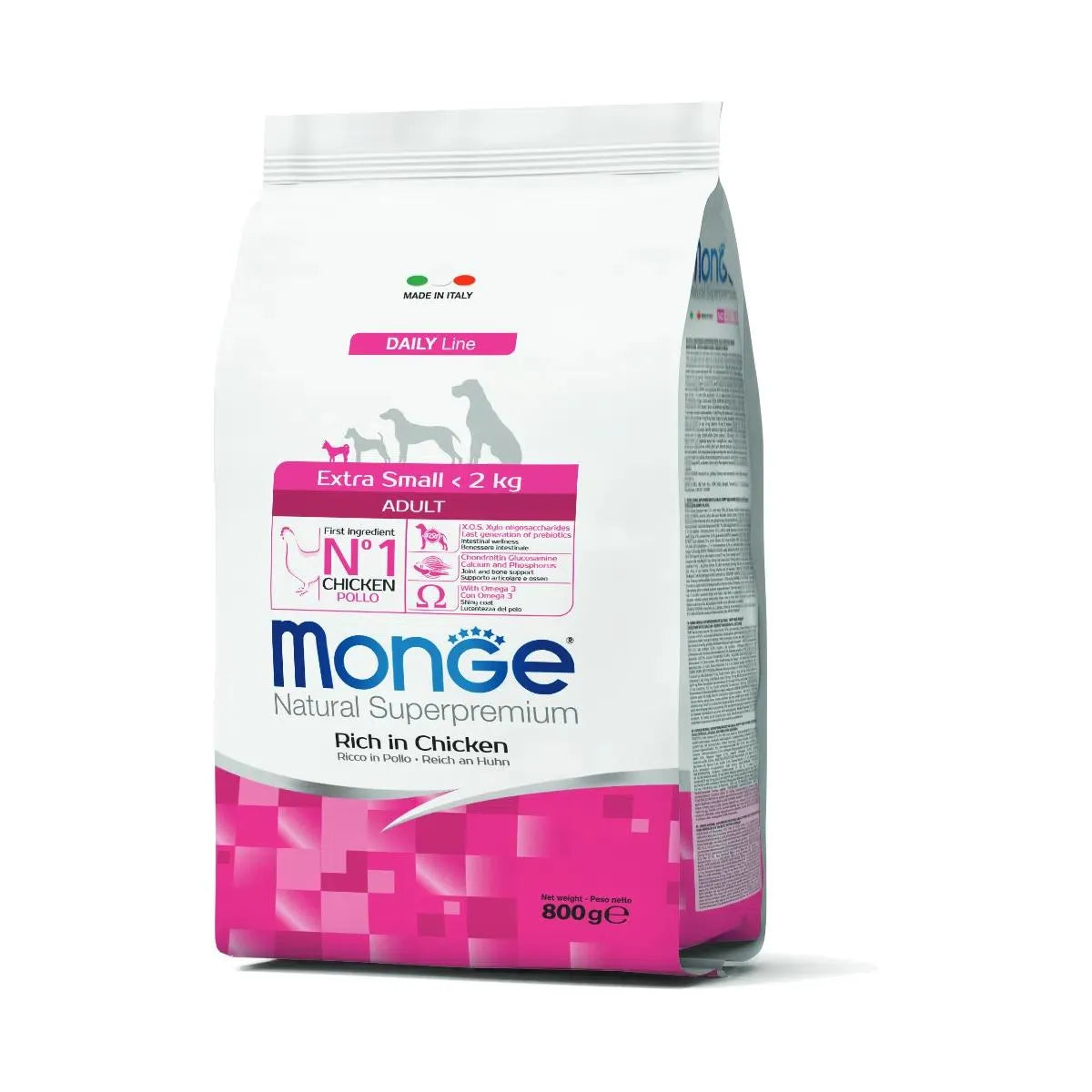 MONGE EXTRA SMALL CON POLLO 800 GR
