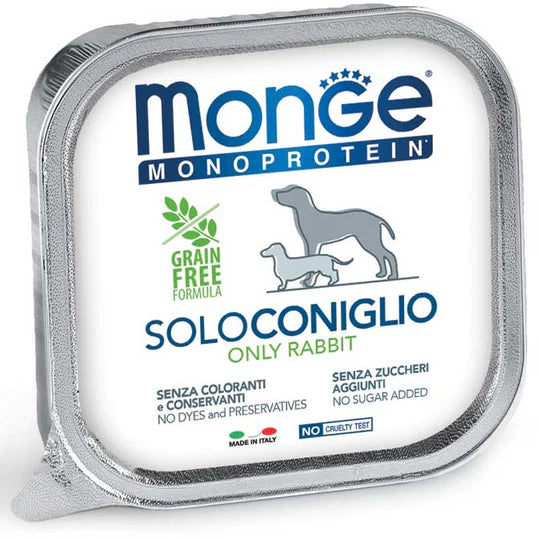MONGE SOLO MONOPROTEICO CON CONIGLIO 150 GR
