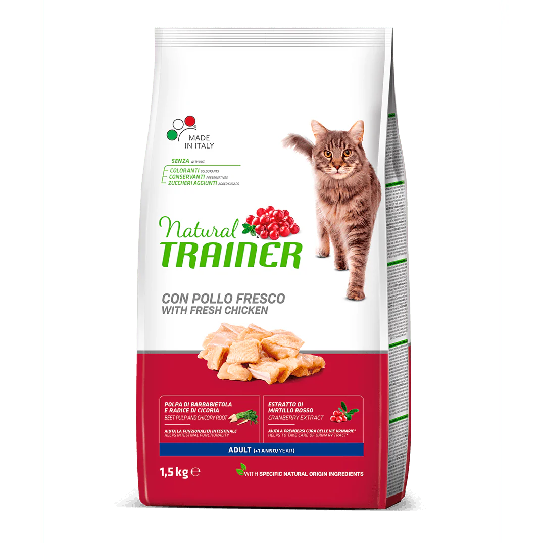 NATURAL TRAINER GATTO ADULT CON POLLO 1,5 KG