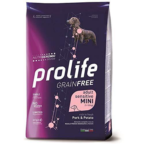 PROLIFE SENSITIVE GRAIN FREE ADULT MINI CON MAIALE E PATATE 7 KG.
