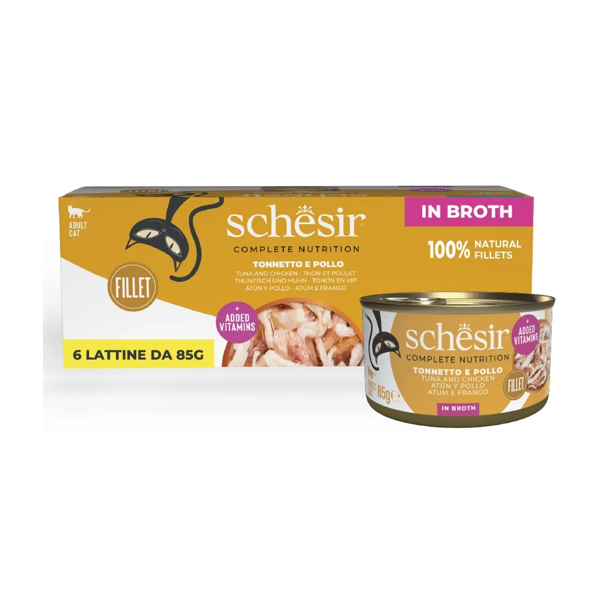 SCHESIR TONNETTO CON POLLO IN BRODO 85 GR
