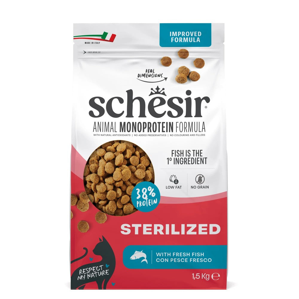 SCHESIR DRY CAT STERILIZZATO CON PESCE FRESCO 400 GR