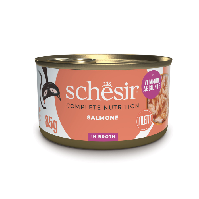 SCHESIR IN BRODO CON SALMONE 85 GR