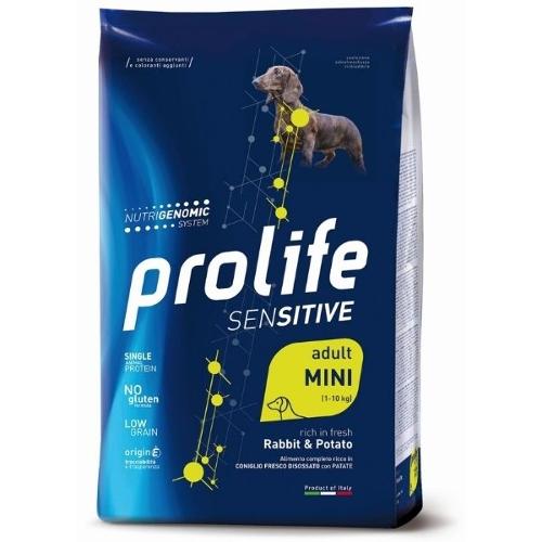 PROLIFE SENSITIVE ADULT MINI RICCO IN CONIGLIO E PATATE 7 KG.