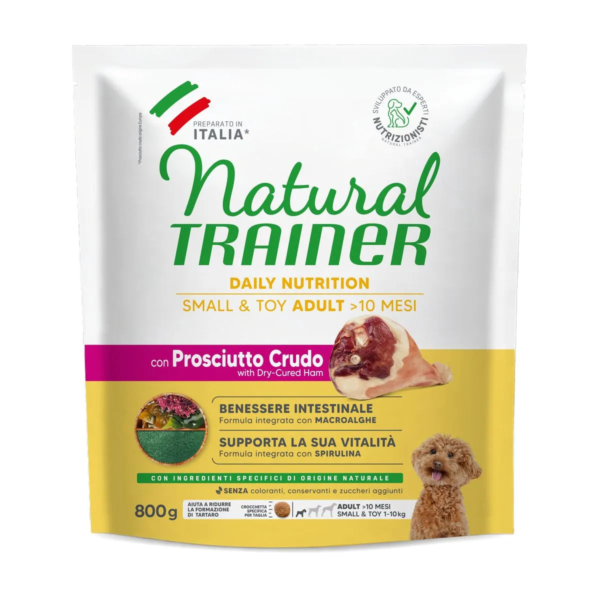 NATURAL TRAINER ADULT CON PROSCIUTTO CRUDO E RISO GR 800.