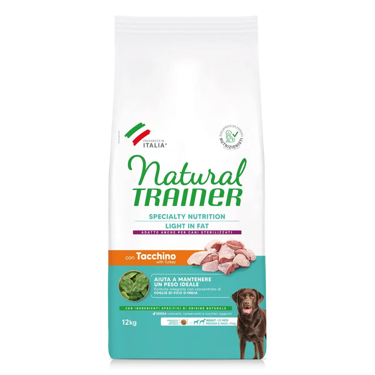 NATURAL TRAINER LIGHT IN FAT CON TACCHINO 12 KG.