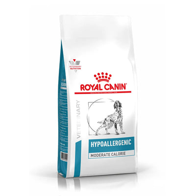 ROYAL CANIN 
HIPOALLERGENIC MODERATE CALORIE 14 KG.