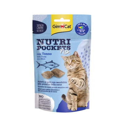 GIM CAT NUTRI POCKETS SNACK ADATTI A GATTI CON RESTRINZIONI ALIMENTARI TONNO 60 GR