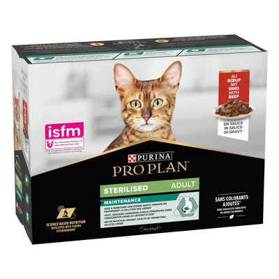 PURINA PRO PLAN STERILISED ADULT MANZO BAULETTO 10 X 85 GR.