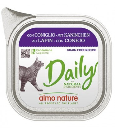 ALMO NATURE DAILY GATTO CON CONIGLIO 100 GR