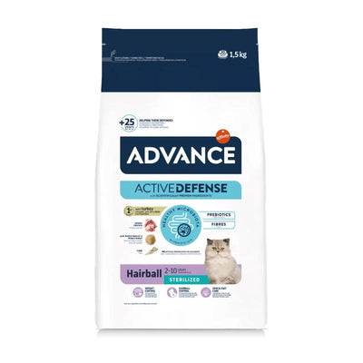 ADVANCE HAIRBALL STERILIZZATO CON  TACCHINO 1,5 KG.