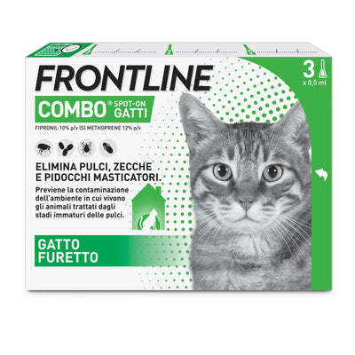 FRONTLINE COMBO 0,5 ML GATTI E FURETTI 3 PIPETTE 36,80.