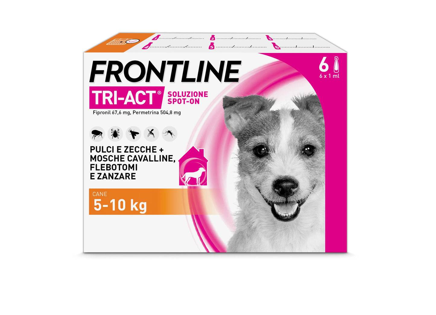 FRONTLINE TRI-ACT 0,5 ML CANI 5-10 KG 6 PIPETTE 66,20.