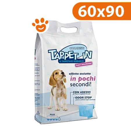 TAPPETNI INGIENICI CON ADESIVI E SPECIALE GRIGLIA TRATTIENI-FLUSSO 10 PZ 60 X 90