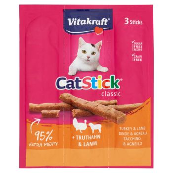 VITAKRAT GATTO 3 STICK DA  18 GR CON TACCHINO E AGNELLO