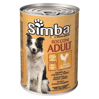 MONGE SIMBA ADULT BOCCONCINI    CON POLLO E TACCHINO 415 GR