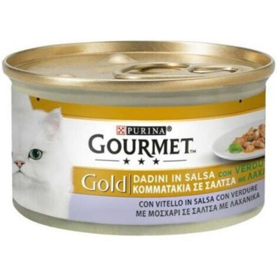 PURINA GOURMRT DADINI IN SALSA CON VITELLO E VERDURE 85 GR.
