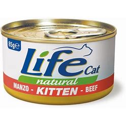 LIFE NATURAL KITTEN CON  POLLO 85 GR