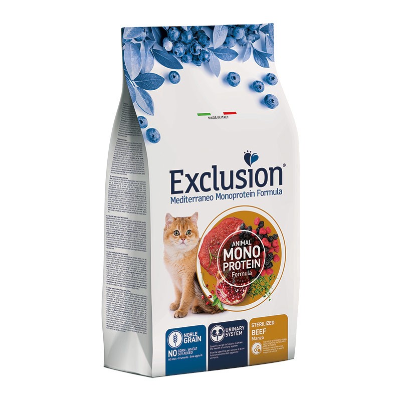 EXCLUSION GATTO STERILIZZATO CON MANZO 300 GR.