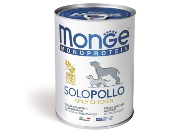 MONGE SOLO MONOPROTEICO CON POLLO 400 GR.