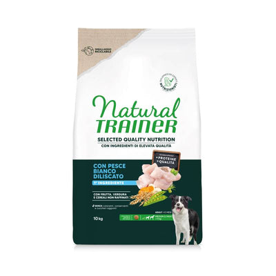 NATURAL TRAINER MEDIUM MAX CON PESCE BIANCO DILISCATO  KG 10