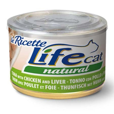 LIFE CAT LE RICETTE  TONNO CON POLLO E FEGATINI 150 GR
