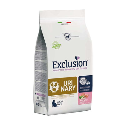 EXCLUSION URINARY GATTO ADULT  MAIALE PISELLI E RISO 300 GR.