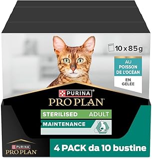 PURINA PROPLAN BAULETTO ADULT STERILISED CON PESCE DELL'OCEANO 10 X 85 GR.