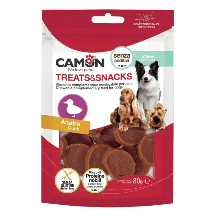 SNACK CAMON CANE MONETINE DI ANATRA MONOPROTEICO 80 GR.