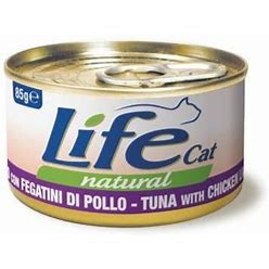 LIFE NATURAL TONNO CON FEGATINI DI POLLO 85 GR