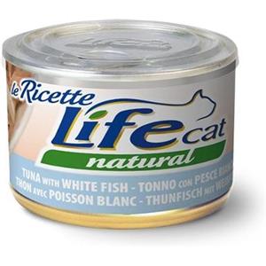 LIFE CAT LE RICETTE  TONNO CON PESCE BIANCO 150 GR