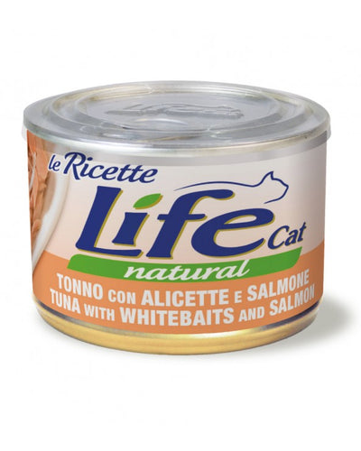 LIFE NATURAL TONNO CON ALICETTE E SALMONE 150 GR