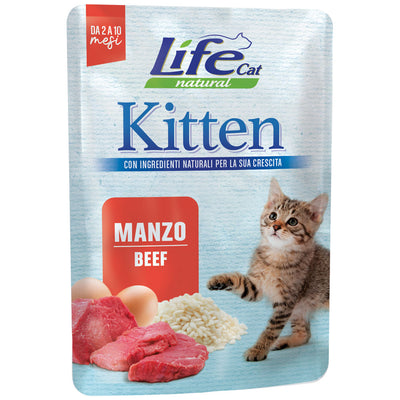 LIFE BUSTE GATTO KITTEN CON MANZO 70 GR