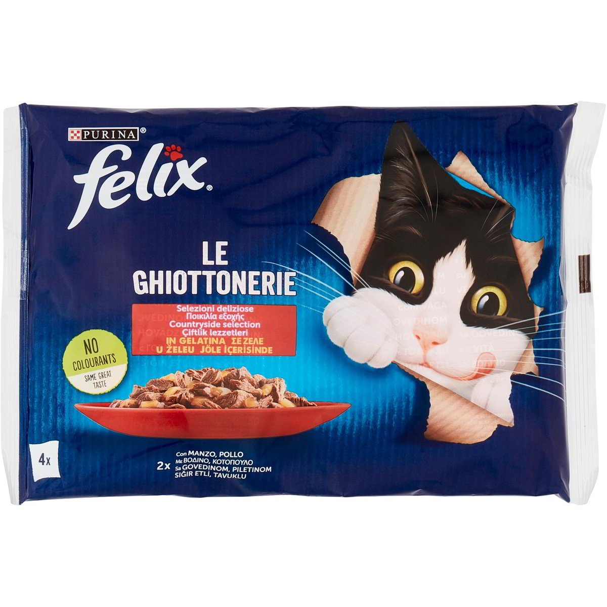 FELIX GHIOTTONERIE CON MANZO E POLLO 4 X 85 GR
