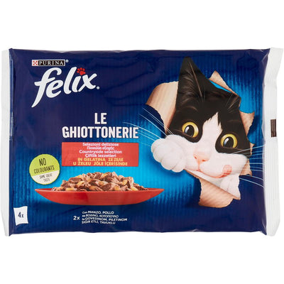 FELIX GHIOTTONERIE CON MANZO E POLLO 4 X 85 GR