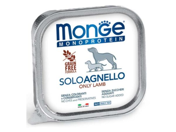 MONGE SOLO MONOPROTEICO  CON AGNELLO 150 GR.