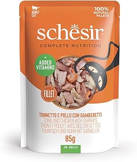 SCHESIR BUSTINA TONNETTO E POLLO CON GAMBERETTI IN JELLY 85 GR