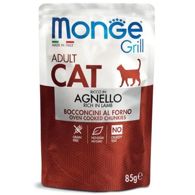 MONGE  GRILL KITTEN CON  AGNELLO 85 GR.