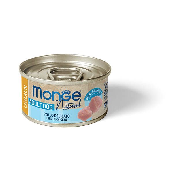 MONGE NATURAL DOG ADULT POLLO CON PROSCIUTTO 95 GR.