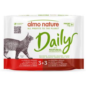 ALMO NATURE DAILY MULTIPACK CON POLLO E MANZO, ANATRA E POLLO DA 70 GR