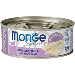 MONGE SUPREME STERILIZZATO CON TONNO E SPIGOLA 80 GR