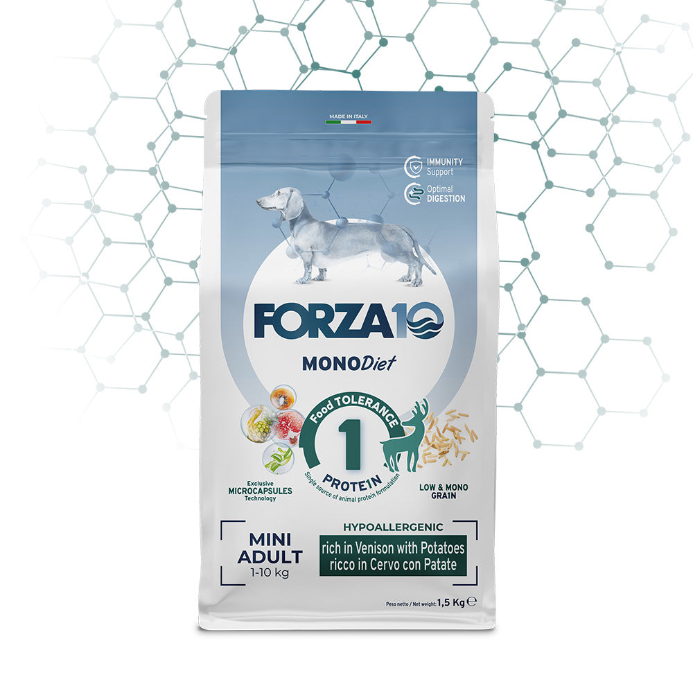FORZA 10 MONODIET MINI ADULT CON CERVO E PATATE 1,5 KG