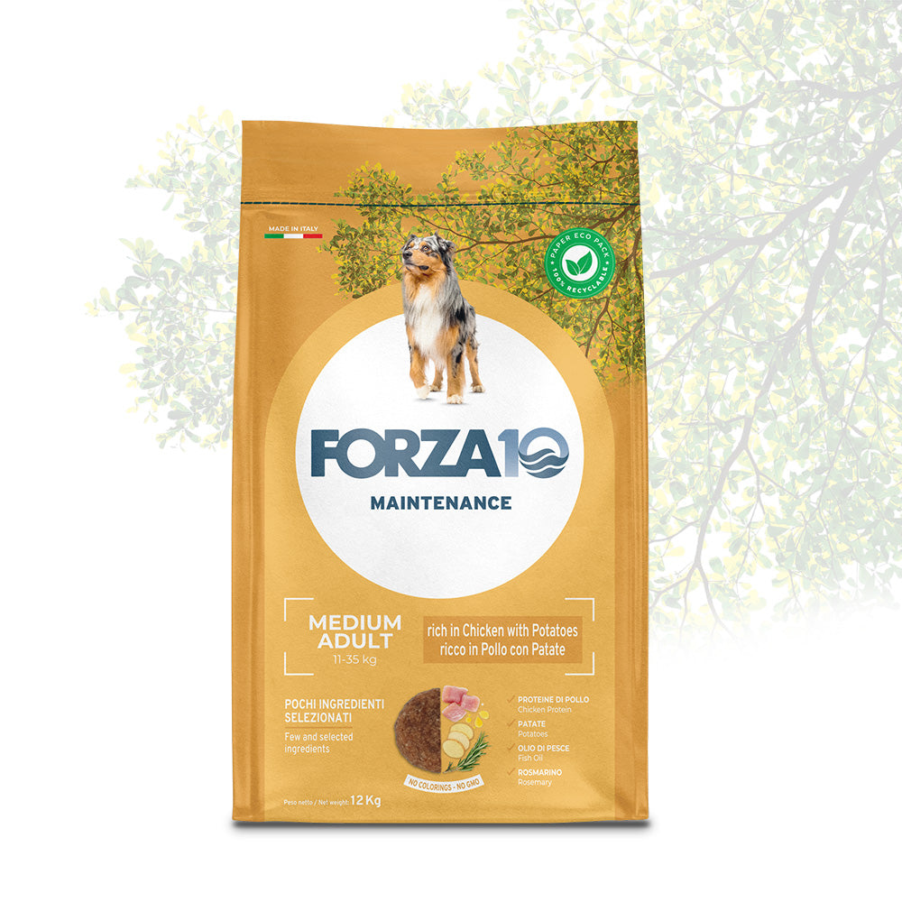 FORZA 10 DOG MANTENIMENTO MEDIUM ADULT CON POLLO E PATATE KG 12