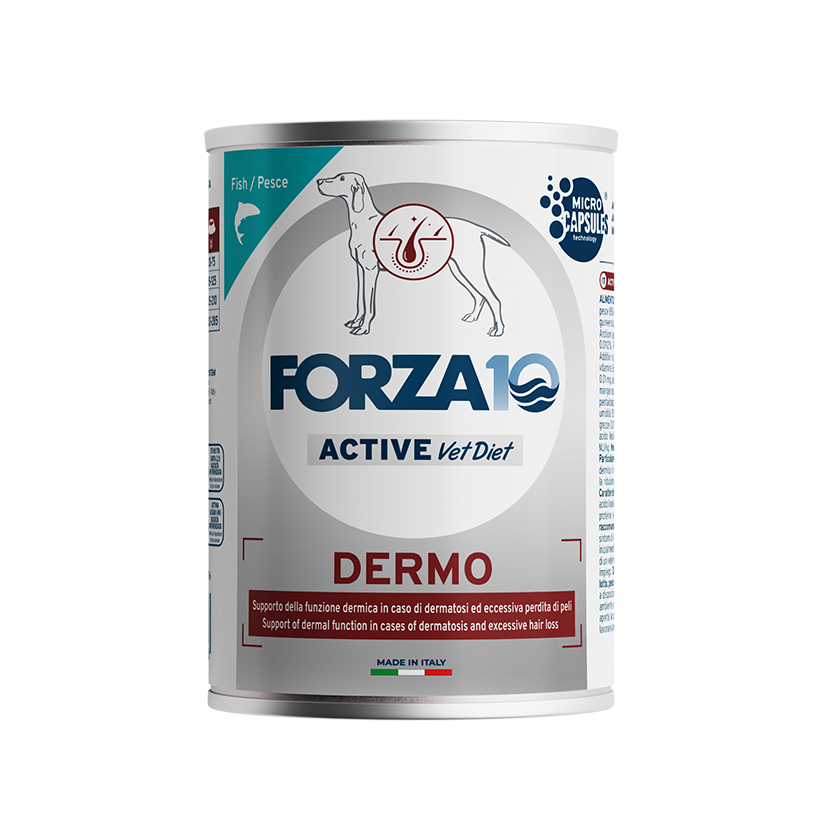 FORZA 10 ACTIVE VETDIET DERMO DOG 390 GR CON PESCE