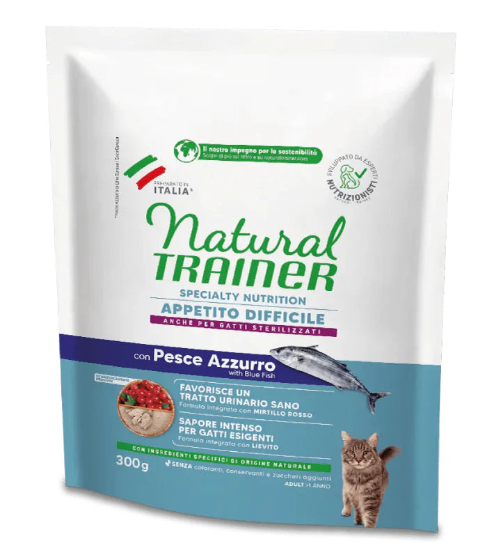 NATURAL TRAINER CAT ADULT APPETITO DIFFICILE  300 GR CON TACCHINO.