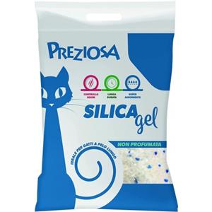 PREZIOSA SILICA GEL NON PROFUMATA 5 LT KG 2,25 IDEALE PER GATTI A PELO LUNGO